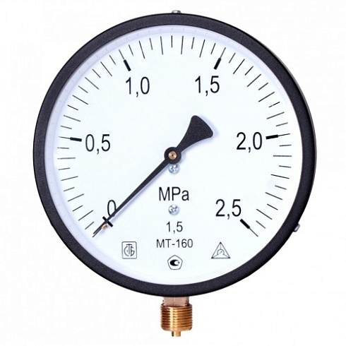 Манометр радиальный МТ-160 1,6 МПа (трубная резьба - G½")