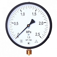 Манометр радиальный МТ-160 1,6 МПа (метрическая резьба - М20х1.5)