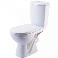 Унитаз-компакт Rosa Комфорт Люкс белый (арматура и сиденье микролифт, косой выпуск)