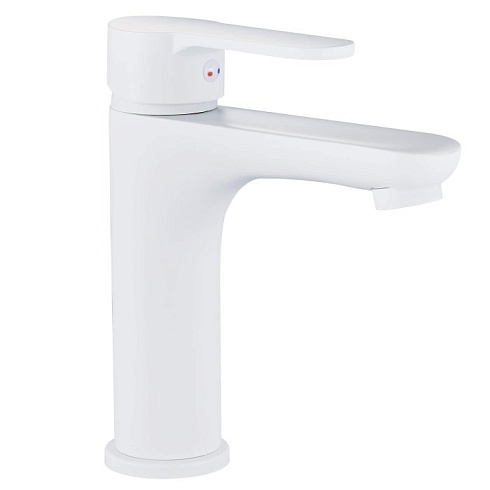 Смеситель для умывальника L1012W одноручный белый