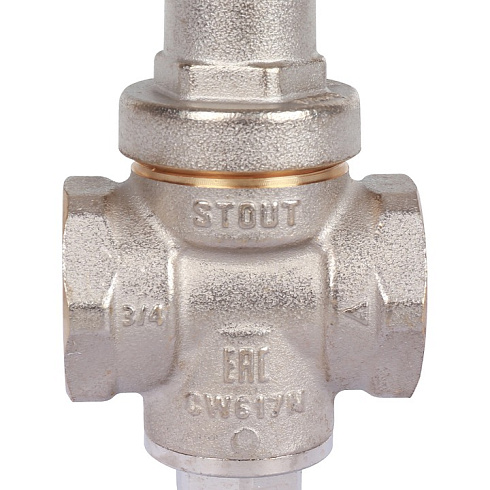 Редуктор давления STOUT 3/4" вн/вн PN16 с выходом под манометр SVS-1010-000020