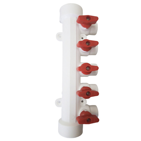 Коллектор MeerPlast 32х20 (5 вых.) с воздухоотводчиком красный