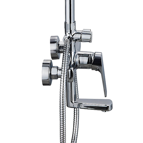 Душевая система Ligeya L1201 с одноручным смесителем, изливом, тропическим и ручным душем