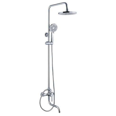 Душевая система Ligeya L1203 с одноручным смесителем, изливом, тропическим и ручным душем