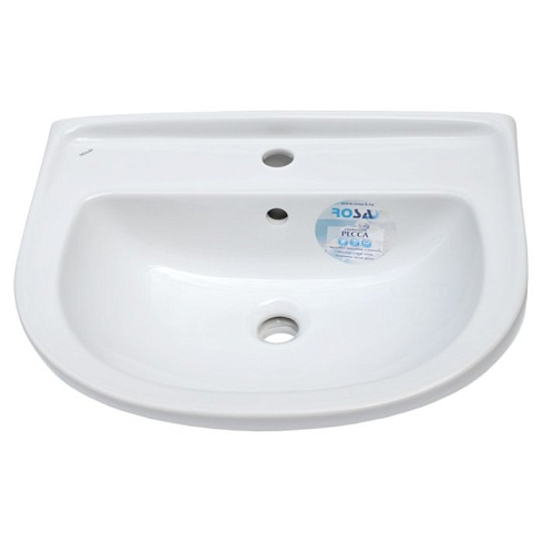 Умывальник Rosa Ресса 56 белый (с переливом, без пьедестала)