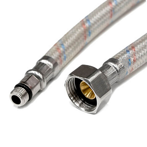 Гибкая подводка для смесителя (нейлон + ПВХ) 1/2"хМ10 0,5м пара