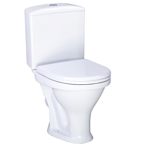 Унитаз-компакт Santeri Вест белый (арматура и сиденье, косой выпуск)