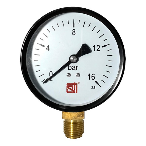 Манометр радиальный STI ∅100 16 bar (G½")