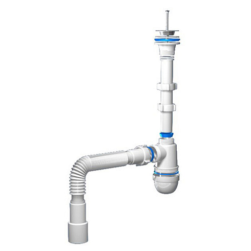 S1015 Сифон для умывальника 1¼"х40 с гофротрубой 40х40-50