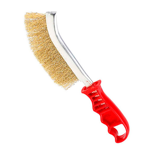 Щётка  с пластмассовой ручкой латунная  2301100