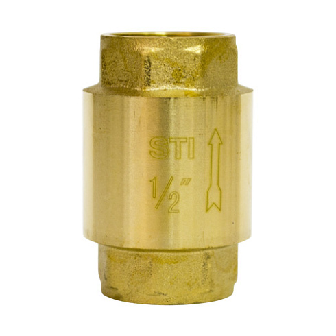 Клапан обратный пружинный STI 15 (латунный шток)