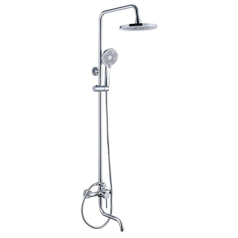 Душевая система Ligeya L1203 с одноручным смесителем, изливом, тропическим и ручным душем