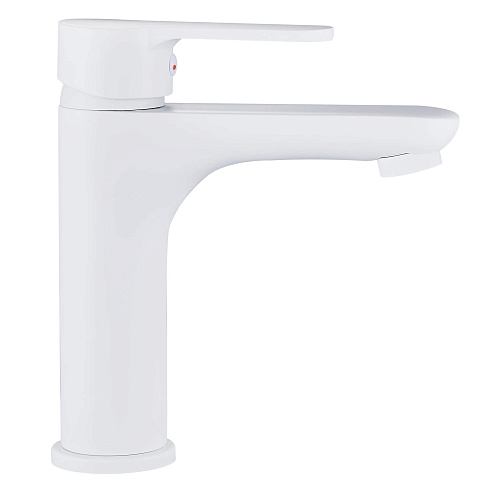 Смеситель для умывальника L1012W одноручный белый