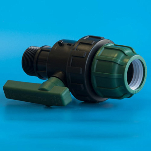 Кран шаровой ПНД разъёмный НР 25х¾"