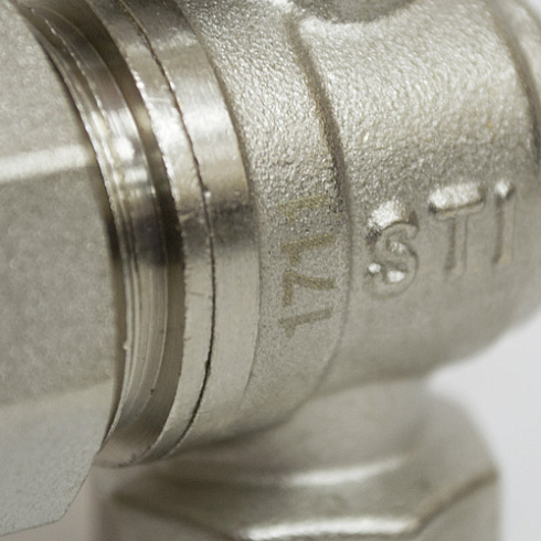 Кран шаровой STI накидная гайка с полусгоном бабочка угловой 25