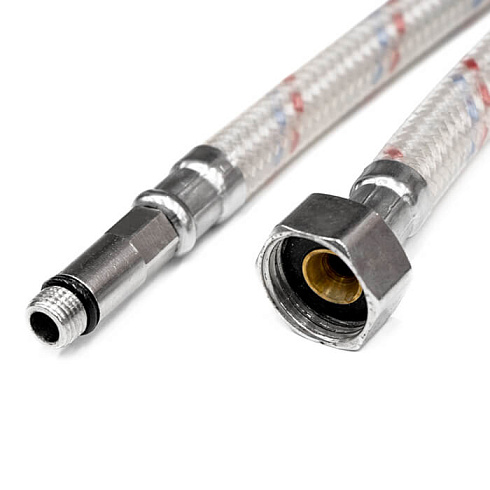 Гибкая подводка для смесителя (нейлон + ПВХ) 1/2"хМ10 0,6м пара