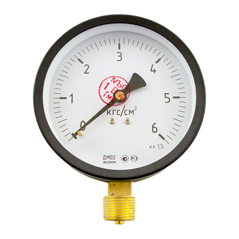 Манометр радиальный МТ 100М 0,6МПа (метрическая резьба - М20х1.5)