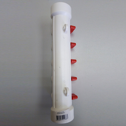 Коллектор MeerPlast 32х20 (4 вых.) с воздухоотводчиком красный