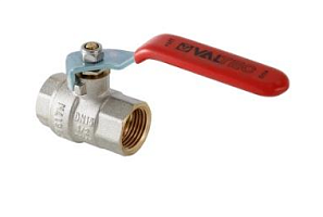 Кран шаровой 1/2" ВР-ВР (рычаг сталь) VALTEC BASE