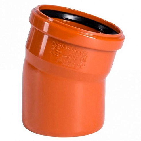 Отвод наружный НПВХ 110х15°