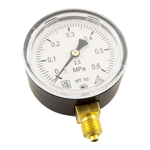 Манометр радиальный МТ 63П 0,6МПа (метрическая резьба - М12х1.5)