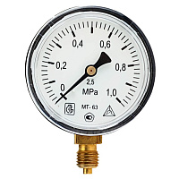 Манометр радиальный МТ-63 1,6 МПа (трубная резьба - G¼")