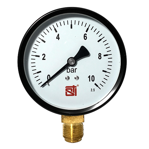 Манометр радиальный STI ∅100 10 bar (G½")