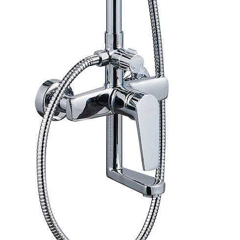 Душевая система Ligeya L1201 с одноручным смесителем, изливом, тропическим и ручным душем