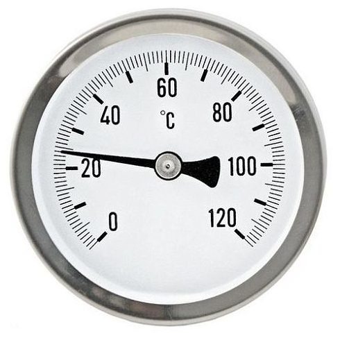Термометр биметаллический ∅100 120°C (L50)