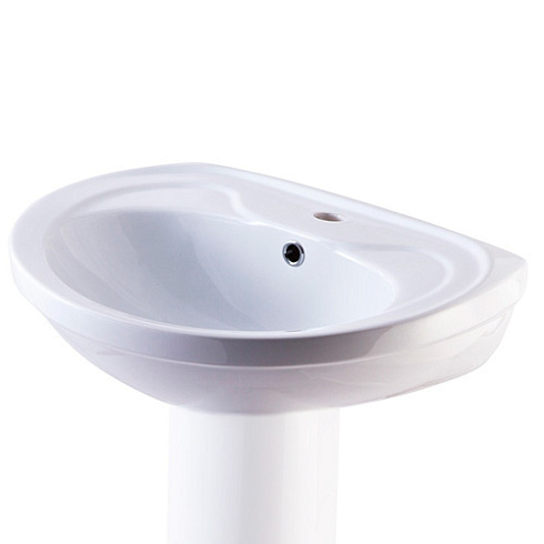 Умывальник Rosa Лира 54 белый (с переливом, без пьедестала)